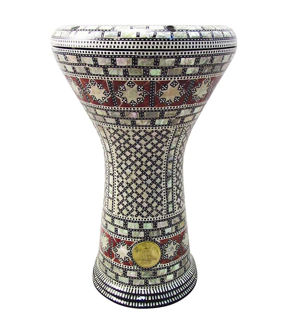 Gawharet El Fan Sombaty 18.5/19 inch Drum Darbuka Doumbek Tabla mother of pearl (Arabian King 19")