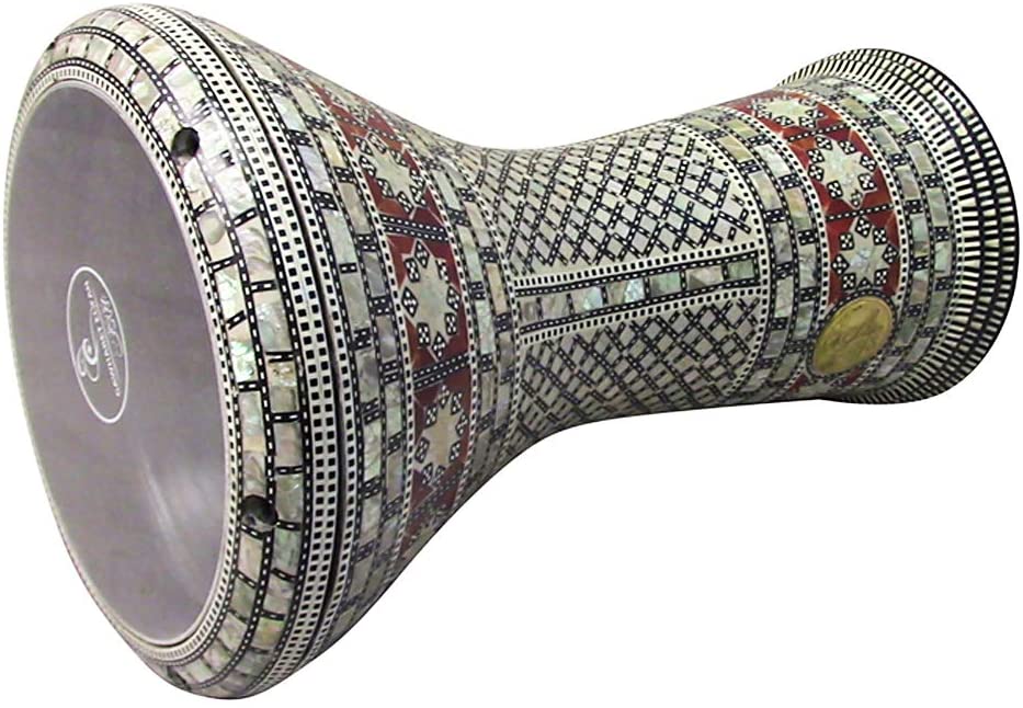 Gawharet El Fan Sombaty 18.5/19 inch Drum Darbuka Doumbek Tabla mother of pearl (Arabian King 19")