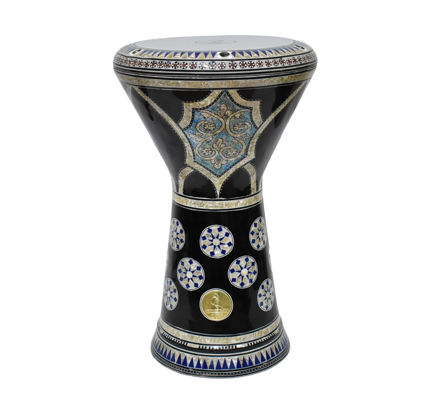 Gawharet El Fan Sombaty 18.5/19 inch Drum Darbuka Doumbek Tabla mother of pearl (Night blossom 19")
