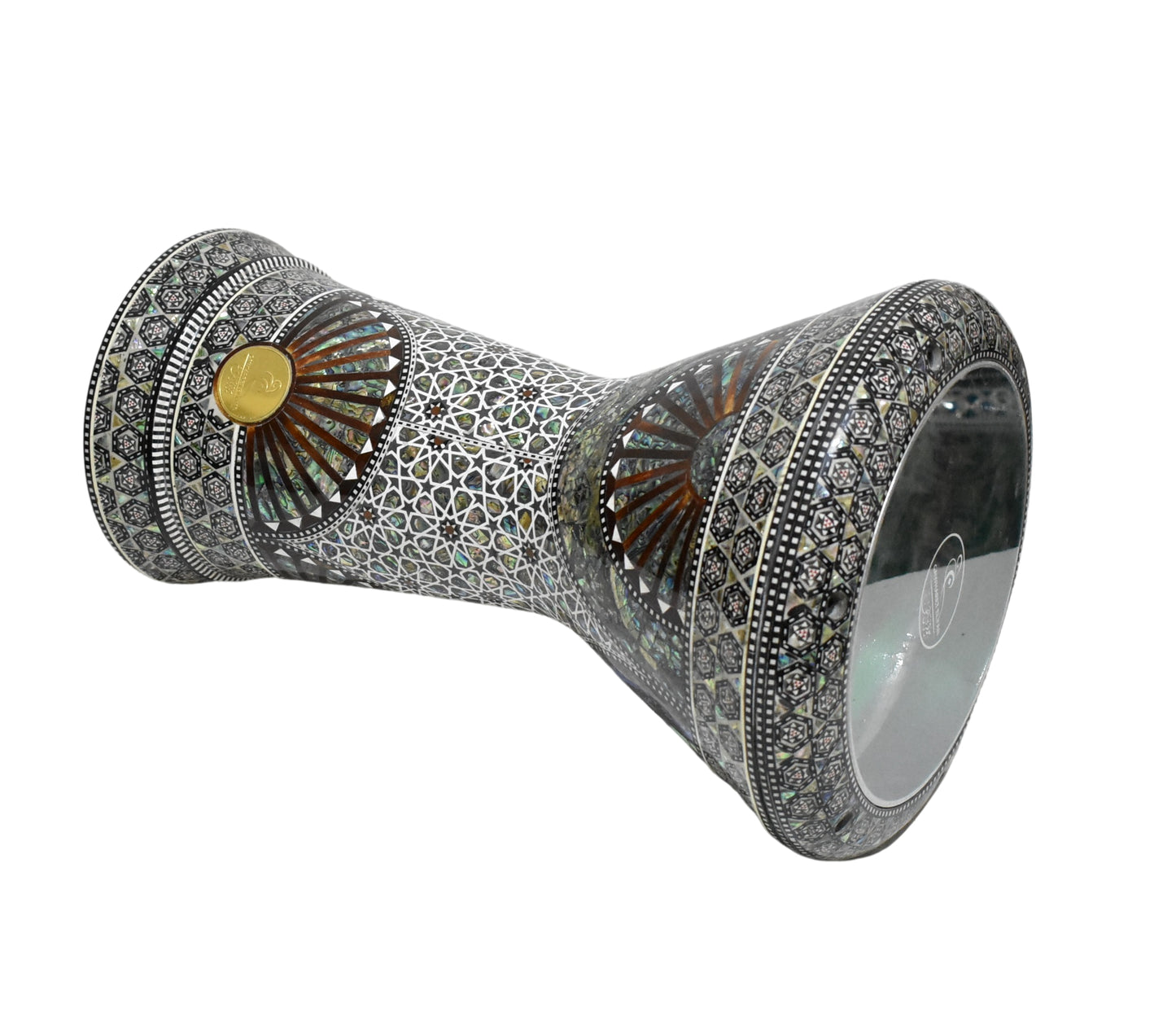 Gawharet El Fan Sombaty 18.5/19 inch Drum Darbuka Doumbek Tabla Blue mother of pearl (Egyptian Rainbow)