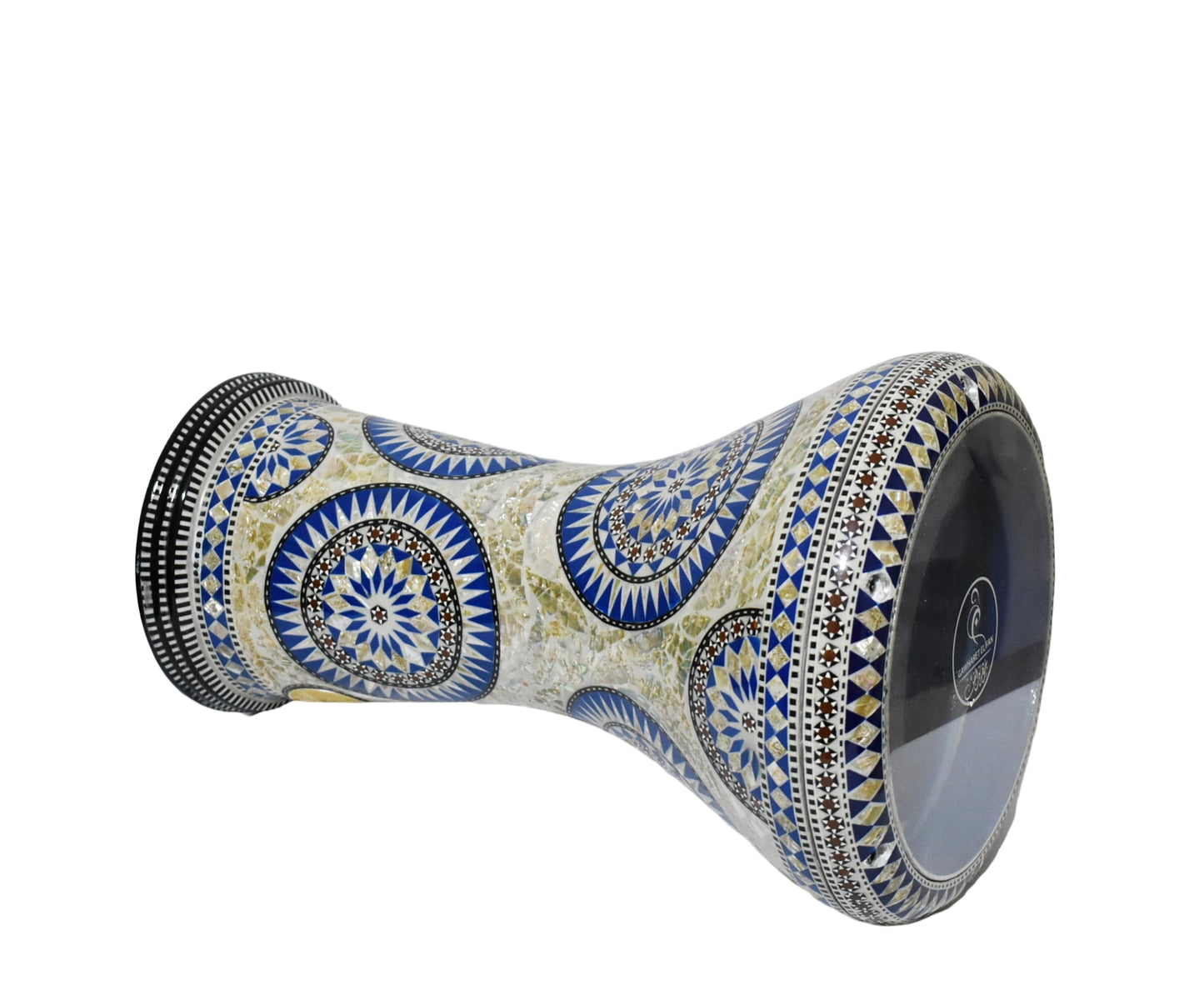 Gawharet El Fan Classic 17/17.5 inch Drum Darbuka Doumbek Tabla Mother of Pearl (Blue Nile)