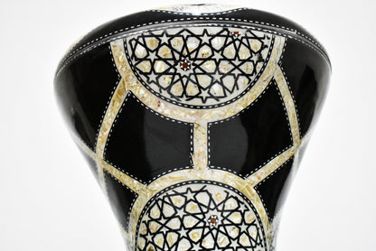 Gawharet El Fan Classic 17/17.5 inch Drum Darbuka Doumbek Tabla Mother of Pearl (Black Galaxy)