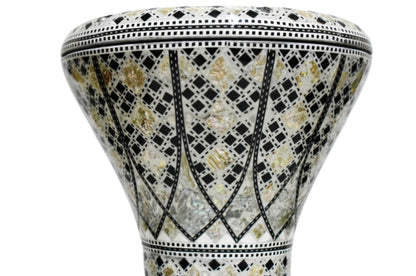 Gawharet El Fan Classic 17/17.5 inch Drum Darbuka Doumbek Tabla Mother of Pearl (Sultan crown)