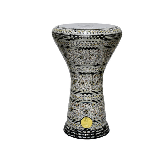 Gawharet El Fan Classic 17/17.5 inch Drum Darbuka Doumbek Tabla Mother of Pearl (Little Stars)