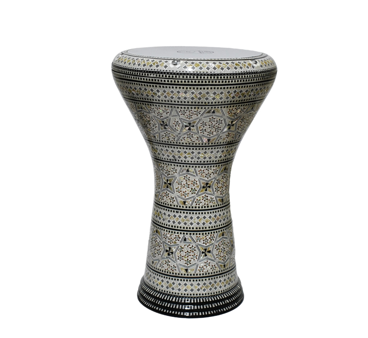 Gawharet El Fan Classic 17/17.5 inch Drum Darbuka Doumbek Tabla Mother of Pearl (Little Stars)