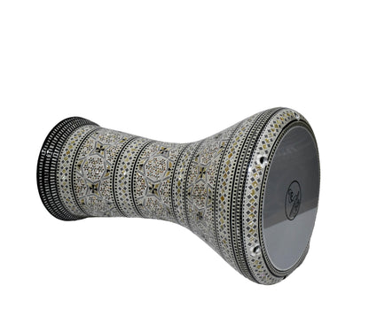 Gawharet El Fan Classic 17/17.5 inch Drum Darbuka Doumbek Tabla Mother of Pearl (Little Stars)