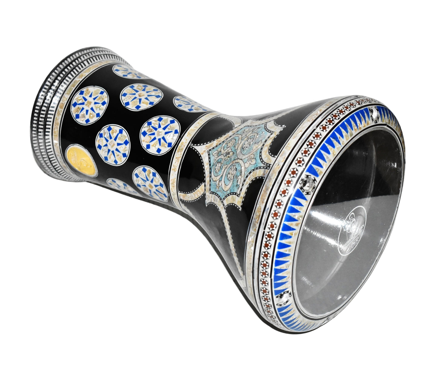 Gawharet El Fan Classic 17/17.5 inch Drum Darbuka Doumbek Tabla Mother of Pearl (Night Blossom)