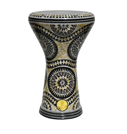 Gawharet El Fan Classic 17/17.5 inch Drum Darbuka Doumbek Tabla Mother of Pearl (Arabesque)