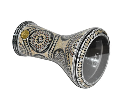 Gawharet El Fan Classic 17/17.5 inch Drum Darbuka Doumbek Tabla Mother of Pearl (Arabesque)