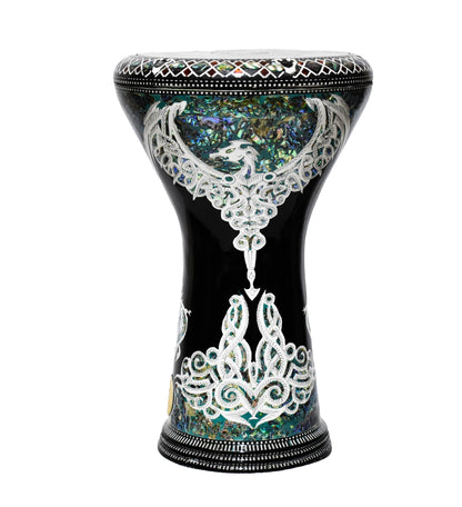 Gawharet El Fan Classic 17/17.5 inch Drum Darbuka Doumbek Tabla Blue Mother of Pearl (Night Dragon)