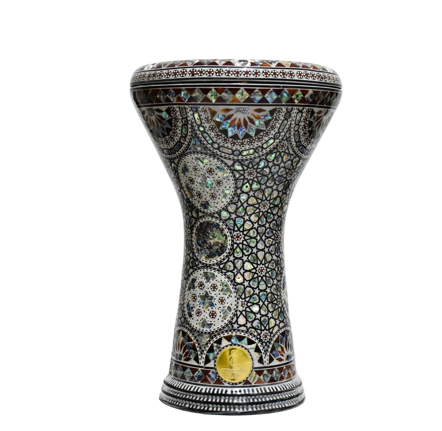 Gawharet El Fan Classic 17/17.5 inch Drum Darbuka Doumbek Tabla Blue Mother of Pearl (East Magic)