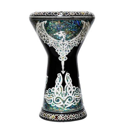 Gawharet El Fan Sombaty 18.5/19 inch Drum Darbuka Doumbek Tabla Blue mother of pearl (Night dragon)