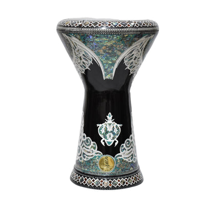 Gawharet El Fan Sombaty 18.5/19 inch Drum Darbuka Doumbek Tabla Blue mother of pearl (Night dragon)