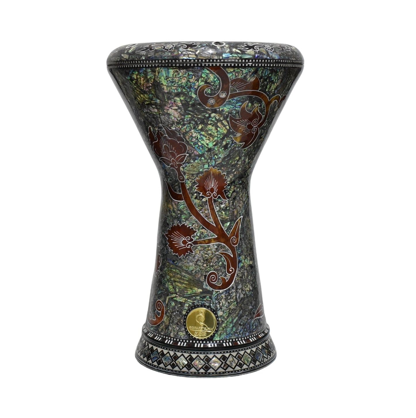 Gawharet El Fan Sombaty 18.5/19 inch Drum Darbuka Doumbek Tabla Blue mother of pearl (Magic Garden)