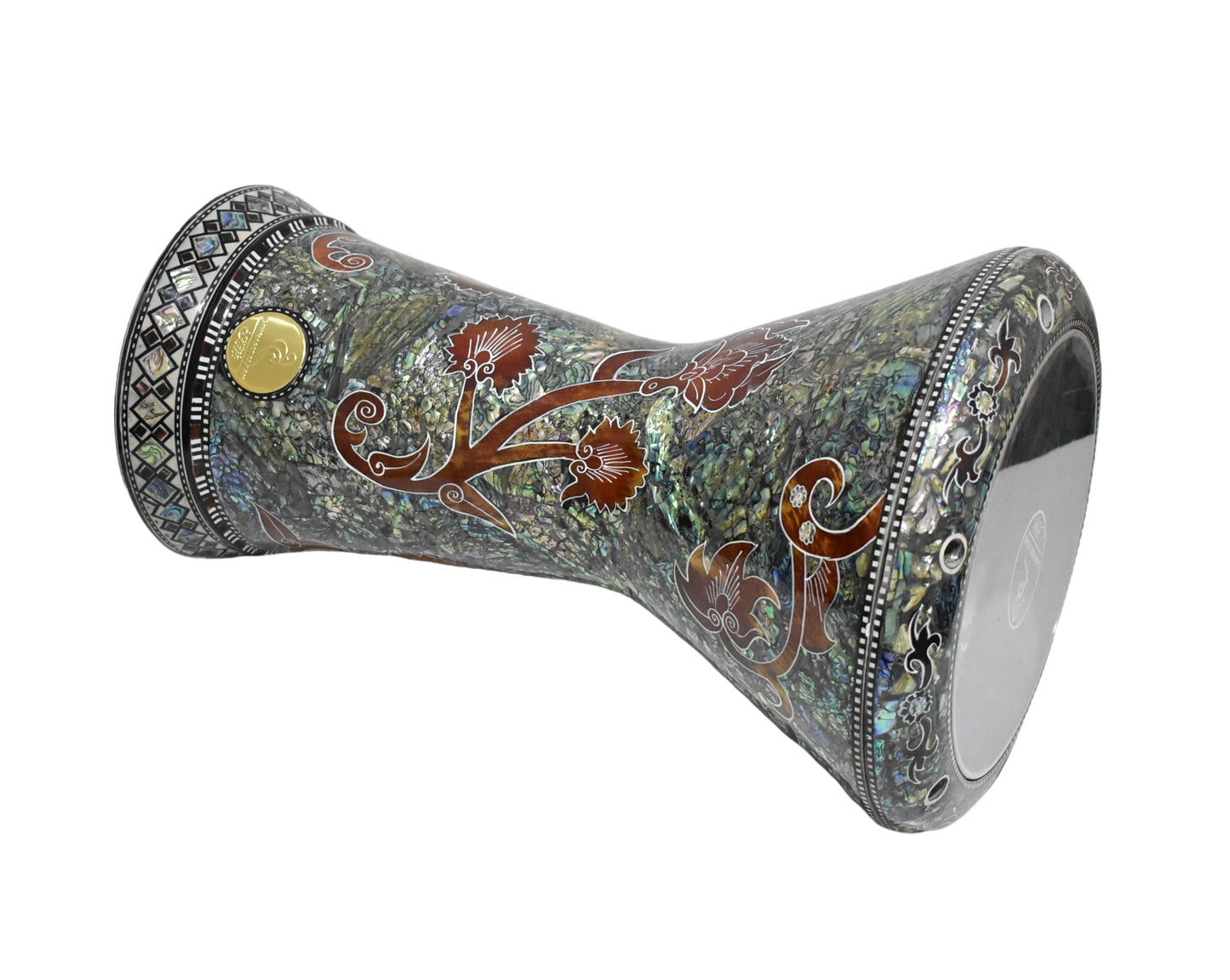 Gawharet El Fan Sombaty 18.5/19 inch Drum Darbuka Doumbek Tabla Blue mother of pearl (Magic Garden)