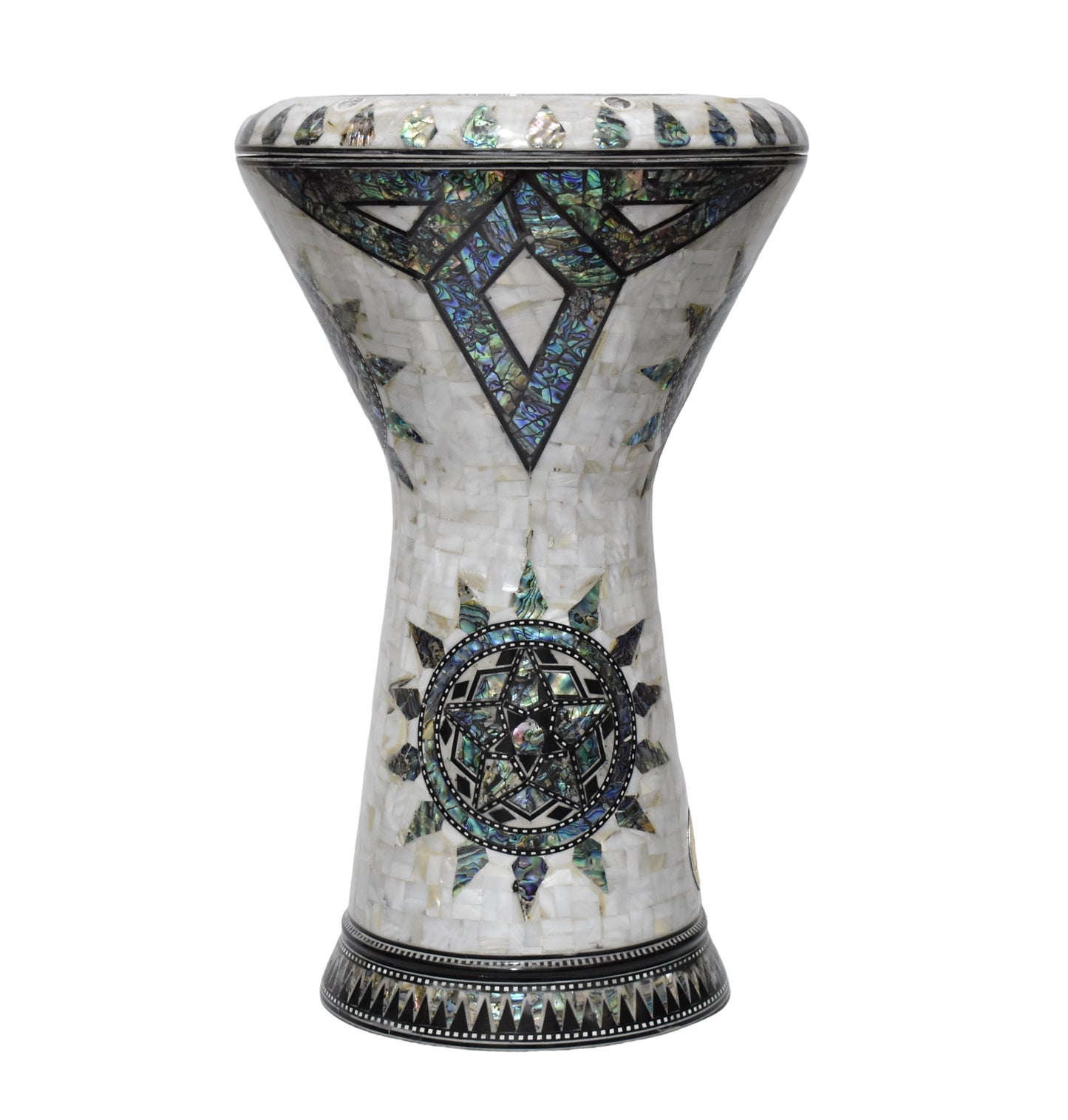 Gawharet El Fan Sombaty 18.5/19 inch Drum Darbuka Doumbek Tabla Blue mother of pearl (Sun of Heaven)