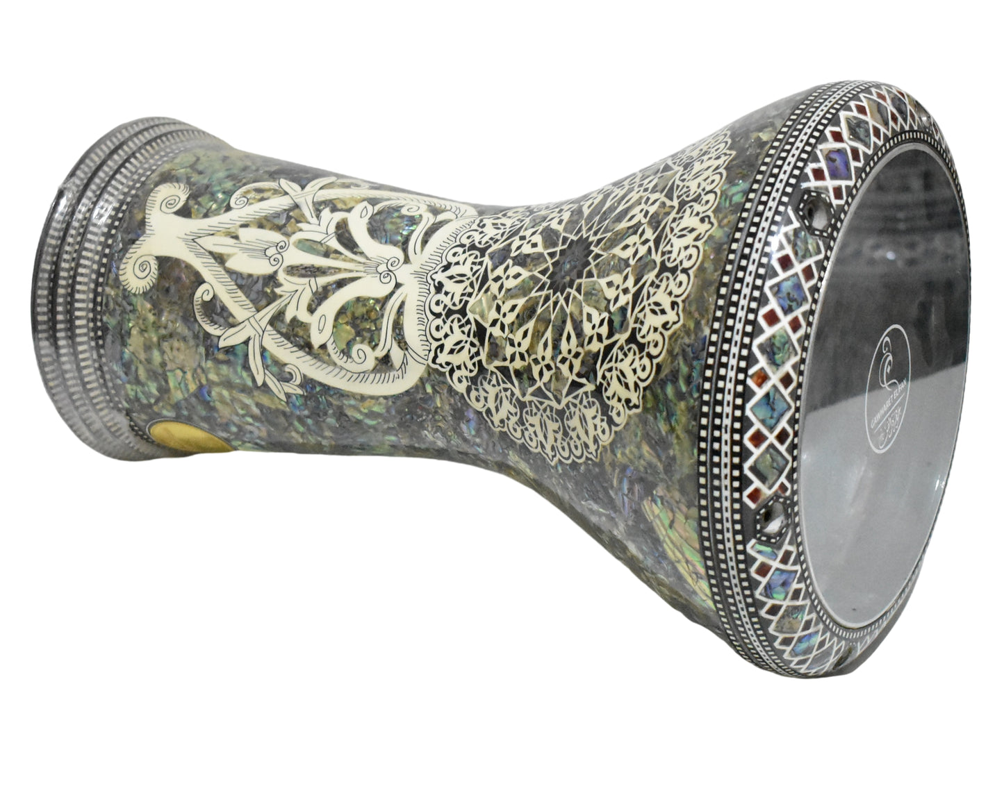 Gawharet El Fan Sombaty 18.5/19 inch Drum Darbuka Doumbek Tabla Blue mother of pearl (Desert Rose)