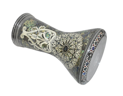 Gawharet El Fan Sombaty 18.5/19 inch Drum Darbuka Doumbek Tabla Blue mother of pearl (Desert Rose)