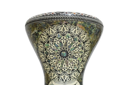 Gawharet El Fan Sombaty 18.5/19 inch Drum Darbuka Doumbek Tabla Blue mother of pearl (Desert Rose)