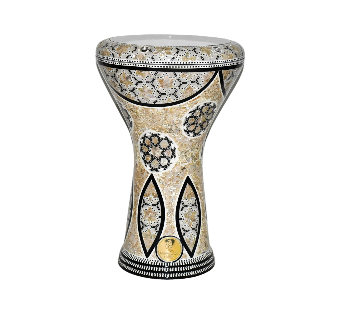 Gawharet El Fan Classic 17/17.5 inch Drum Darbuka Doumbek Tabla Mother of Pearl (Duke)