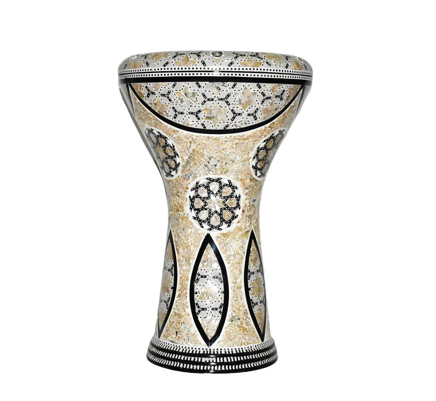 Gawharet El Fan Classic 17/17.5 inch Drum Darbuka Doumbek Tabla Mother of Pearl (Duke)