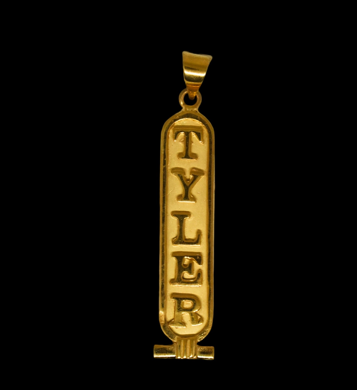 Customize Personalized Cartouche Double side ( 2 Sided ) 14K gold Pendant Translate into ancient Egyptian Hieroglyphs Handmade in Egypt