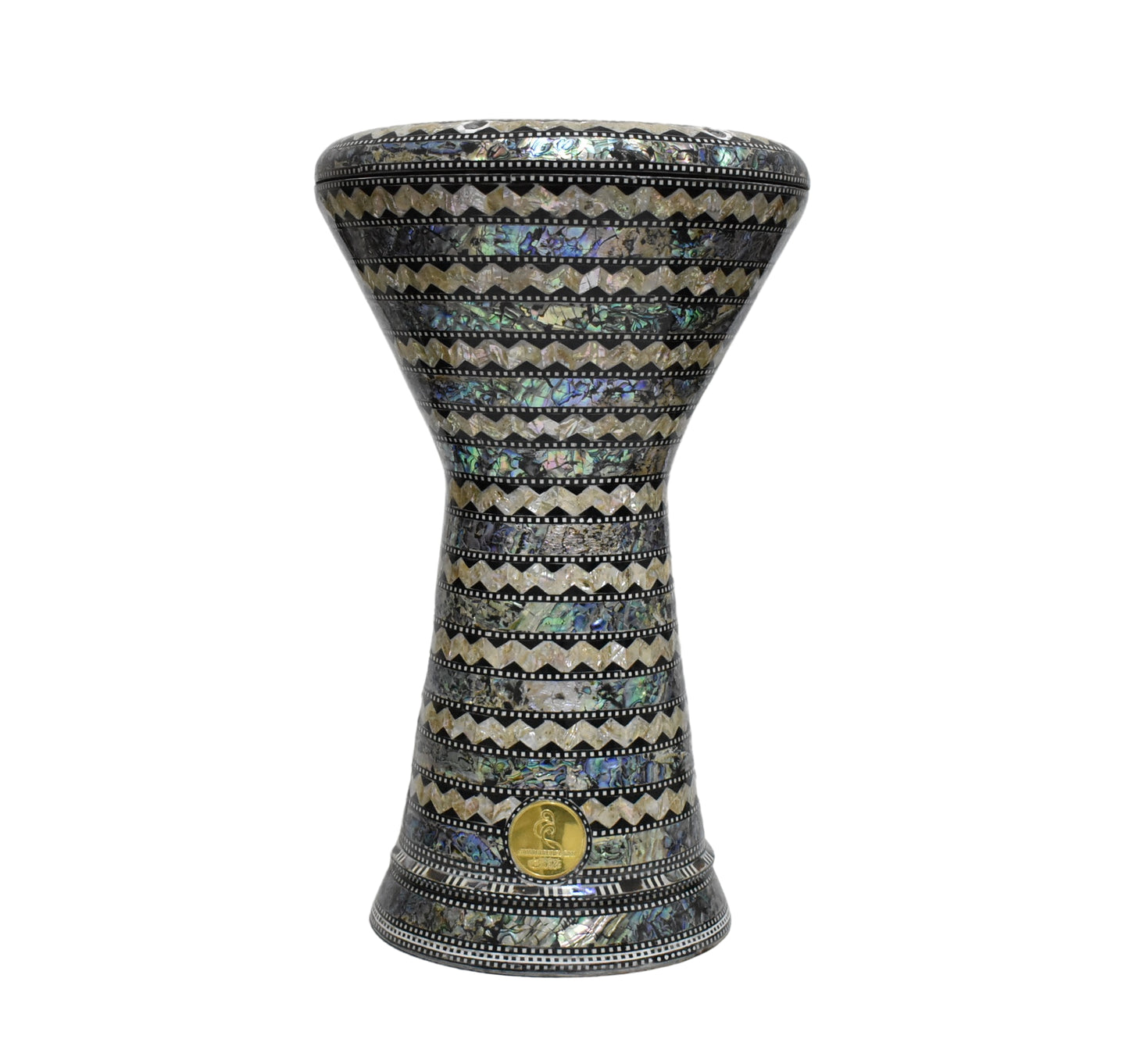 Gawharet El Fan Sombaty 18.5/19 inch Drum Darbuka Doumbek Tabla Blue mother of pearl (King crown)