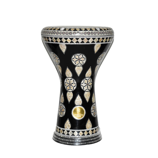 Gawharet El Fan Classic 17/17.5 inch Drum Darbuka Doumbek Tabla Mother of Pearl (Black Space)