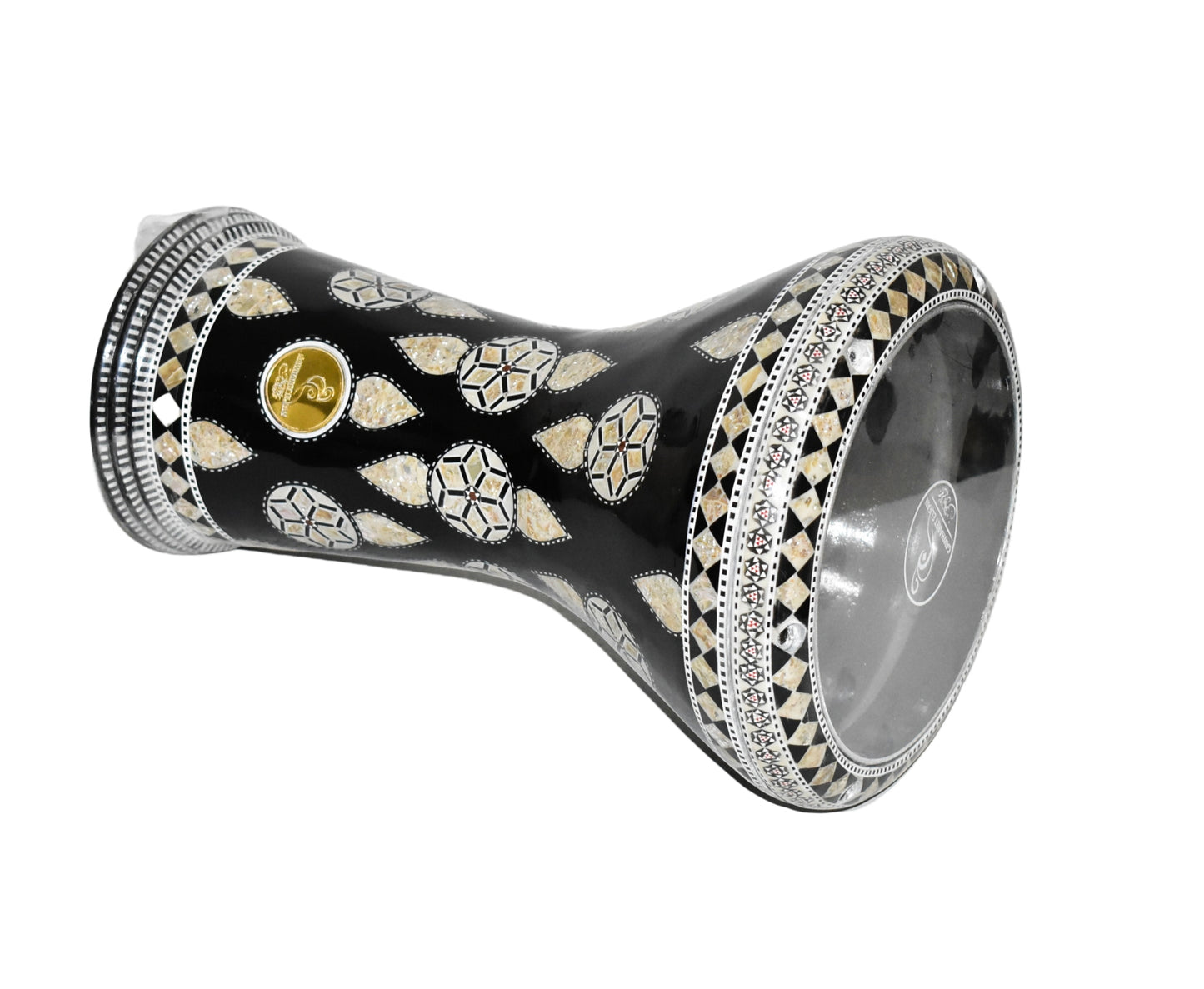 Gawharet El Fan Classic 17/17.5 inch Drum Darbuka Doumbek Tabla Mother of Pearl (Black Space)