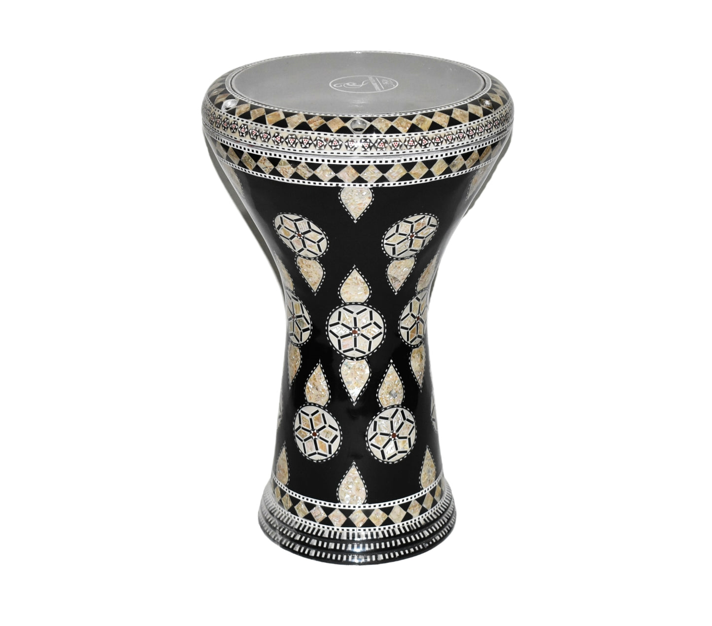 Gawharet El Fan Classic 17/17.5 inch Drum Darbuka Doumbek Tabla Mother of Pearl (Black Space)