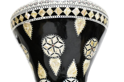 Gawharet El Fan Classic 17/17.5 inch Drum Darbuka Doumbek Tabla Mother of Pearl (Black Space)